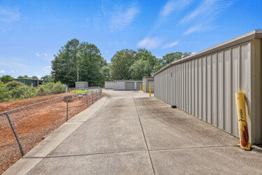 drive-up storage units at fenced West Georgia Self Storage on Beulah Church Rd in Carrollton GA