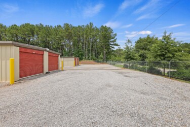 drive-up storage units at fenced West Georgia Self Storage on Old Bremen Rd in Carrollton GA